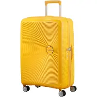 American Tourister Soundbox Expandable Spinner 67cm Golden Yellow