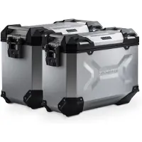 SW-Motech TRAX ADV aluminium behuizingssysteem - Zilver. 37/45 l. Moto Guzzi V85 TT / Strada (24-).