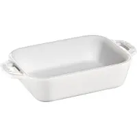 Staub rechthoekige ovenvorm 14x11 cm wit