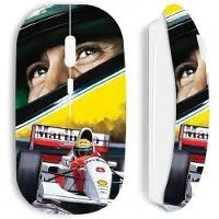 MANIACASE Souris - - F1 Ayrton Senna - Draadloos - Wit - Ergonomisch Comfortabel Ontwerp