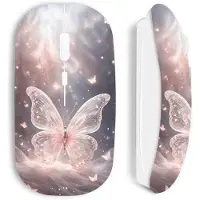 MANIACASE Draadloze muis - - Mooie vlinder - Wit - Ontwerp - Ergonomie