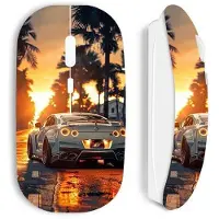 MANIACASE Draadloze muis - GTR - R35 - Wit - WiFi - Geleverd met nano USB-stick