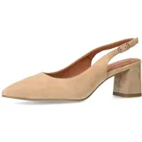 No Stress - Dames - Beige suède slingbacks - Maat 39