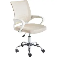 Beliani SOLID - Bureaustoel - Beige - Polyester