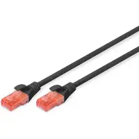Digitus patchkabel, Cat. 6, U/UTP, 5,0 meter, zwart