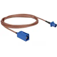 DeLOCK Fakra C (m) compact - Fakra C (v) antenne verlengkabel - RG316 - 50 Ohm / transparant - 1,8 meter