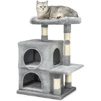 Lionto krabpaal 80cm lichtgrijs kat