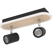 Eglo Opbouwspot Rimbocchi - Zwart, Houteffect - Warm Wit - 12w