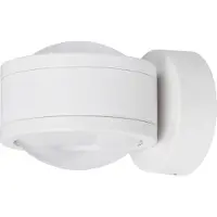 MEGATRON Wandlamp Due Punto, dimbaar, wit / opaal, Badkamer, metaal, Modern, Wandlamp