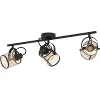 Eglo Hangspot Dellow Zwart/messing 3xe27