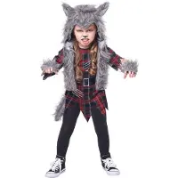Vegaoo - Grijze weerwolf vermomming meisje