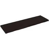 vidaXL Wastafelblad 200x60x(2-6) cm behandeld massief hout donkerbruin