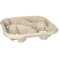 Papstar 1x 110 Draagtray karton To Go 47 cm x 224 cm x 224 cm natuur voor 4 bekers