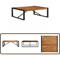 vidaXL Salontafel 100x100x35 cm massief acaciahout