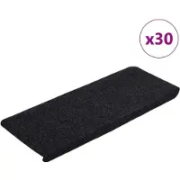 vidaXL Trapmatten zelfklevend 30 st 65x24,5x3,5 cm zwart