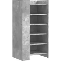 vidaXL Schoenenkast 52x37,5x100 cm bewerkt hout betongrijs