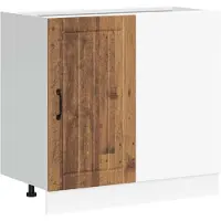 vidaXL Keukenonderkast Lucca, met uitstraling van oud hout, gemaakt van houtvezel