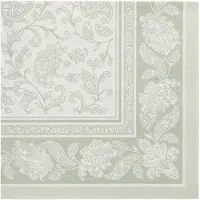 Papstar 50 Servetten ROYAL Collection 1/4 vouw 40 cm x 40 cm jade groen Ornaments