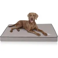 Knuffelwuff Orthopedische hondenmat Nantucket van velours met handgeweven karakter XXXL 135 x 90cm grijs