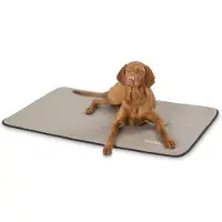 Knuffelwuff kunstleer hondenmat Cheyenne XXL 120 x 80cm taupe