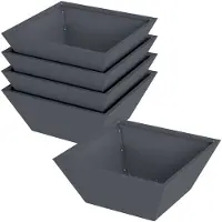 vidaXL Plantenbak 5 st Antraciet 40 x 40 x 15 cm Koudgewalst staal