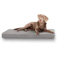 Knuffelwuff hondenmat Maui van velours met 9 cm schuimstof grijs XXXL 136 x 84