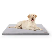 Knuffelwuff orthopedische knuffelzachte hondenmat Berrith van zacht imitatiekonijnenbont 120x85 cm grijs