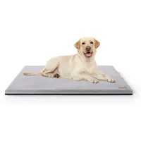 Knuffelwuff orthopedische knuffelzachte hondenmat Berrith van zacht imitatiekonijnenbont 80x55 cm grijs