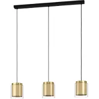 Eglo Lagunitas, zwart, messing, goud, goud, transparant, glas, staal, zwart, voor binnen, IP20