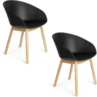Zuiver Void Eetkamerstoelen Eiken Zwart - Set van 2