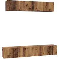 vidaXL Tv-meubelset 5 st Oud Hout Bewerkt hout
