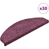 vidaXL Trapmatten 30 stuks 65x21x4 cm Donkerpaars Halfrond Groot