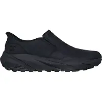 SKECHERS Conner Rayne Leren Heren Zwarte Instappers