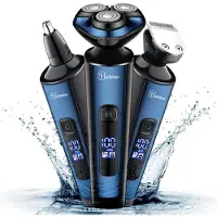 Hatteker 3-in-1 Elektrische Scheerapparaat voor Heren – Baardtrimmer, Neustrimmer & Trimmer – Nat & Droog – IPX7 Waterdicht – Oplaadbaar
