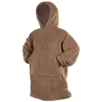 Tiseco - Hoodie COCOON - Deken met Mouwen - Fleece - Unisex - One Size, bruin