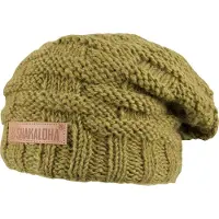 Shakaloha Gebreide Wollen Muts Heren & Dames Beanie Hat van schapenwol met polyester fleece voering - Bimbo Beanie Green Unisex - One Size Wintermuts