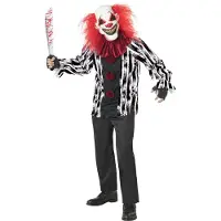 Vegaoo - Gek clownskostuum met masker