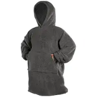 Tiseco - Hoodie COCOON - Deken met Mouwen - Fleece - Unisex - One Size, grijs