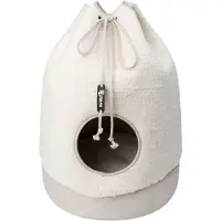 District 70 CASA Teddy - Trendy kattenhuis van superzachte stof - Afmetingen 45 x 45 x 60 cm - Cream