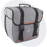 Voltano Enkele Fietstas Afgeschuind Links - Grijs - 22 Liter