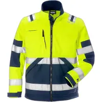 Fristads High vis softshelljack klasse 2 4083 WYH Hi-Vis geel/marineblauw maat 3XL heren
