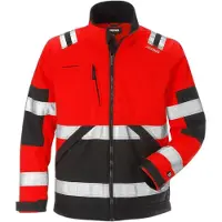 Fristads High vis softshelljack klasse 2 4083 WYH Hi-Vis rood/zwart maat 4XL heren