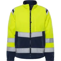 Fristads High vis fleecejack klasse 3 4041 FE Hi-Vis geel/marineblauw maat 2XL heren