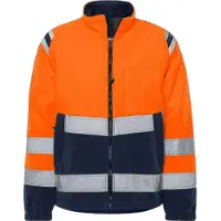 Fristads High vis fleecejack klasse 3 4041 FE Hi-Vis oranje/marineblauw maat XL heren