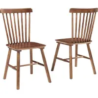 En.casa Eetkamerstoel Karmoy 2-delige set 89x46x52 cm walnootkleurig []