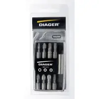 Diager Bitset 9-delig PZ-PH-Torx met magnetische bithouder