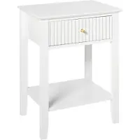 Beliani ASSISI - Nachtkastje 1 lade - Wit - MDF