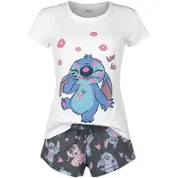 Lilo & Stitch - Disney Pyjama - Kiss kiss - S tot 3XL - voor Vrouwen - meerkleurig - Maat L