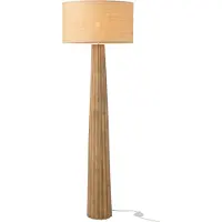 J-Line Floor lamp umbrella ailanthus wood natural