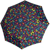 Knirps Paraplu 'A.050' azuur / geel / lila / zwart